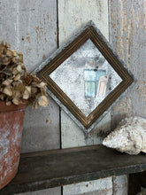 Load image into Gallery viewer, Small antique art deco early 20th Century distressed wall mirror