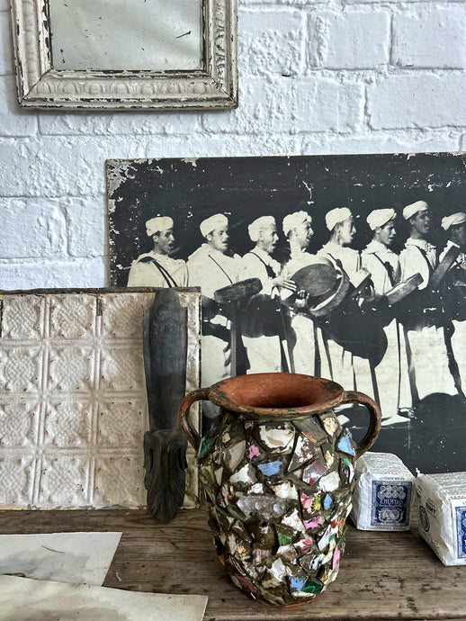 Antique early 20th Century Folk art memory jug