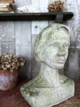 Load image into Gallery viewer, composit stone sculpture bust lady woman garden decor