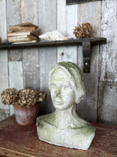 Load image into Gallery viewer, composit stone sculpture bust lady woman garden decor