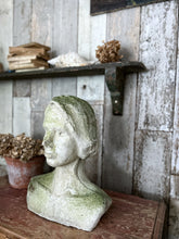 Load image into Gallery viewer, composit stone sculpture bust lady woman garden decor