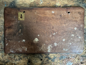Early 20th Century Brass inlaid hardwood Antiques shop sign