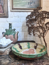 Load image into Gallery viewer, An antique 19th century, Whieldon type dish, bowl with historic staple repairs