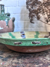 Load image into Gallery viewer, An antique 19th century, Whieldon type dish, bowl with historic staple repairs