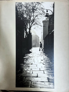 Large Format Vintage black & white documentary  Street scene photograph 1970