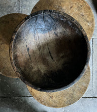 Load image into Gallery viewer, Antique 19th Century oak shepherds bowl wooden rustic eastern european