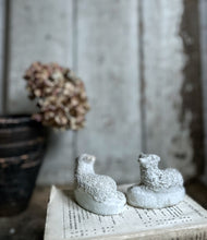 Load image into Gallery viewer, Pair of antique mid 19th Century Staffordshire pottery sheep