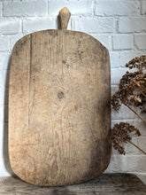 Load image into Gallery viewer, Antique rustic hand carved wooden bread board