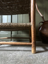 Load image into Gallery viewer, vintage Coppiced wood &amp; woven string 2 tier bench seat