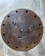 Load image into Gallery viewer, Antique spiral three legged tripod wooden gypsy stool