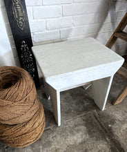 Load image into Gallery viewer, Vintage country style white chippy painted wooden kitchen step stool