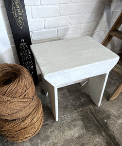 Vintage country style white chippy painted wooden kitchen step stool