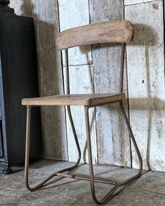 A Vintage Mid 20th Century Vintage Childs wood and metal modernist chair