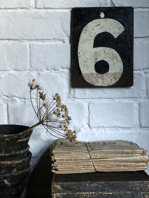 Vintage Reclaimed Cricket Number Double Sided