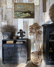Load image into Gallery viewer, Black Painted Antique Apothecary Workshop Chest of Drawers