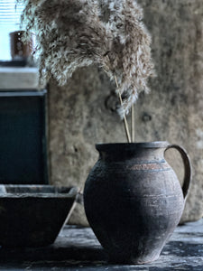 Vintage rustic Hungarian farmhouse terracotta pot jug