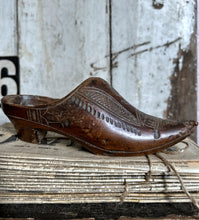 Load image into Gallery viewer, Antique, hand carved, Dutch style, wooden treen shoe