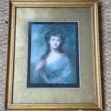 Load image into Gallery viewer, Vintage antique original framed portrait print lady woman 18th Century