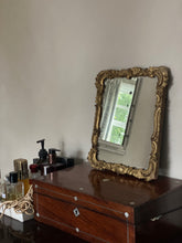 Load image into Gallery viewer, Small Decorative antique gilt gold gesso plaster mirror