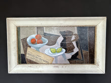 Load image into Gallery viewer, A Belgium Mid century Vintage Modern expressionist still life oil painting on canvas
