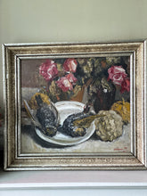 Load image into Gallery viewer, Belgium Vintage Still Life Study Oil apinting on board framed &amp; signed