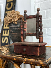 Load image into Gallery viewer, Vintage French Table top mirror on stand with drawer