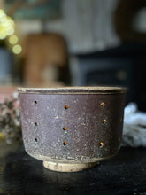 Load image into Gallery viewer, French vintage terracotta faisselle pot on stand