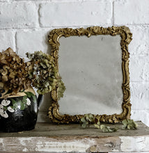 Load image into Gallery viewer, A Small Wood and Plaster Gilded Vintage Decorative Mirror