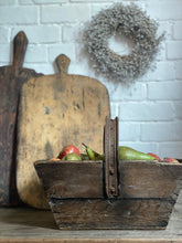 Load image into Gallery viewer, A Vintage French Wooden Grape Harvesters Trug