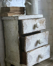 Load image into Gallery viewer, Wooden Mini Chest of Drawers Covered in White Painted Rope