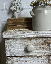 Load image into Gallery viewer, Wooden Mini Chest of Drawers Covered in White Painted Rope