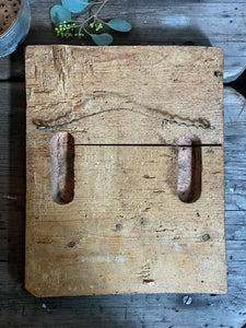 Vintage antique wooden metal printing block