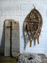 Load image into Gallery viewer, Vintage Antique wooden &amp; string snow shoes Decorative Christmas seasonal