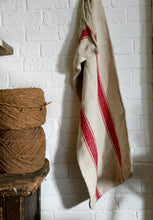 Load image into Gallery viewer, Vintage Hungarian Linen striped grain sack