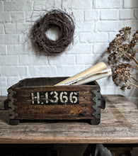 Load image into Gallery viewer, Vintage Industrial Wooden Stencilled Numbered railway crate