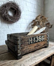Load image into Gallery viewer, Vintage Industrial Wooden Stencilled Numbered railway crate