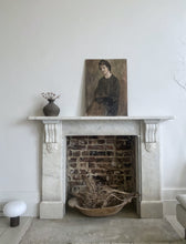 Load image into Gallery viewer, Vintage Mid 20th century Modern oil painting portrait lady girl