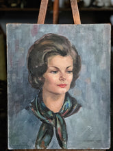 Load image into Gallery viewer, Mid 20th century vintage portrait oil painting lady woman