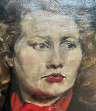 Load image into Gallery viewer, Vintage Realism 1940&#39;s Irish school oil painting portrait on canvas