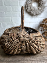 Load image into Gallery viewer, Vintage Rustic Willow woven hand crafted market basket