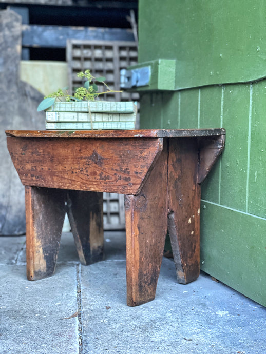 Antique Vintage rural farmhouse country style kitchen step stool