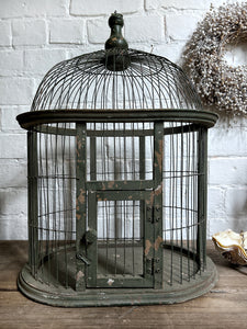 Decorative Vintage style green bird cage