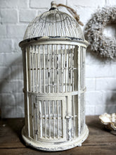 Load image into Gallery viewer, A white Decorative Vintage style bird cage