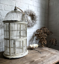 Load image into Gallery viewer, A white Decorative Vintage style bird cage