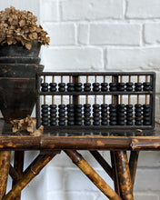 Load image into Gallery viewer, Vintage oriental Chinese dark wood &amp; Brass abacus