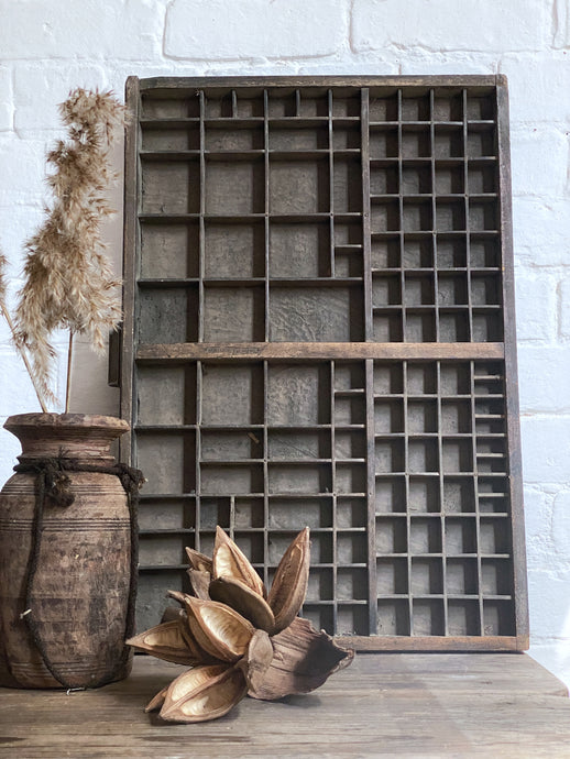 Vintage wooden Printers tray letter press