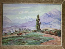 Load image into Gallery viewer, An antique water colour landscape painting signed and dated 1918