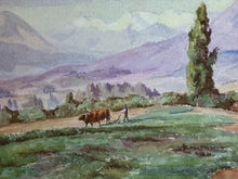 Load image into Gallery viewer, An antique water colour landscape painting signed and dated 1918