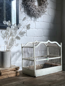 Vintage French Wooden Bird Cage
