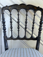 Load image into Gallery viewer, French Napoleon III Chiavari Ebonised hand painted chair